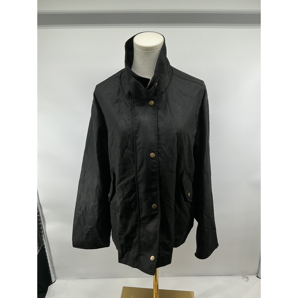 Organic Waxed Cotton Cropped Barn Jacket